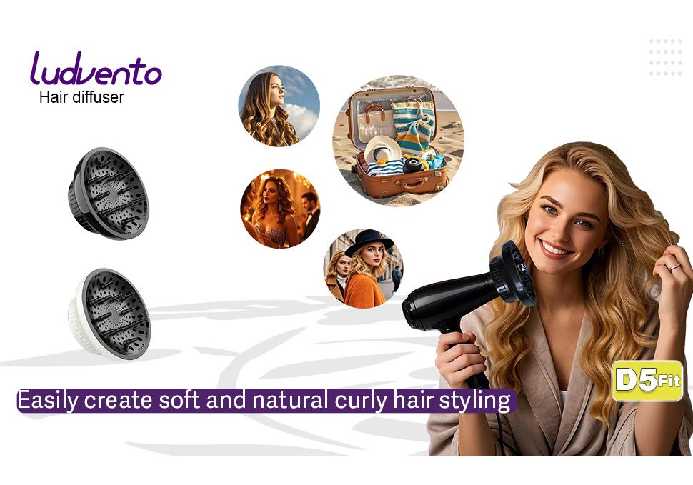 Universal Hair Dryer Diffuser for Curling - Multifunctional Styling Tool