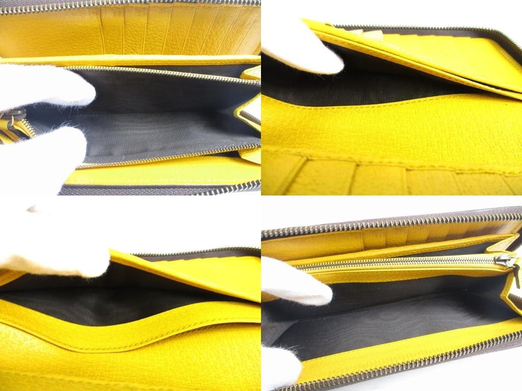 Authentic GUCCI Neo Vintage GG Supreme Canvas Yellow Leather Round Zip Long Wallet #a464  Refurbished