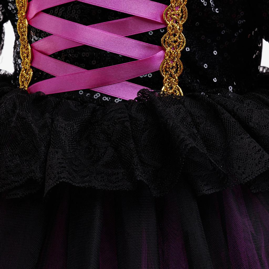 Hexen-Tüllrock für Kinder Halloween Cosplay Kostüm für Mädchen