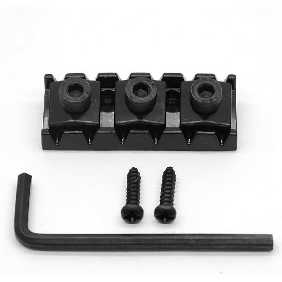 42mm Guitar Metal Locking Nut String Lock for Floyd Rose Style Electric Guitar Tremolo Double Lock System (Chrome)