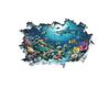 Removable 3D Underwater World Shark Wall Sticker Underwater World Wall Art Sticker  Bedroom Decor