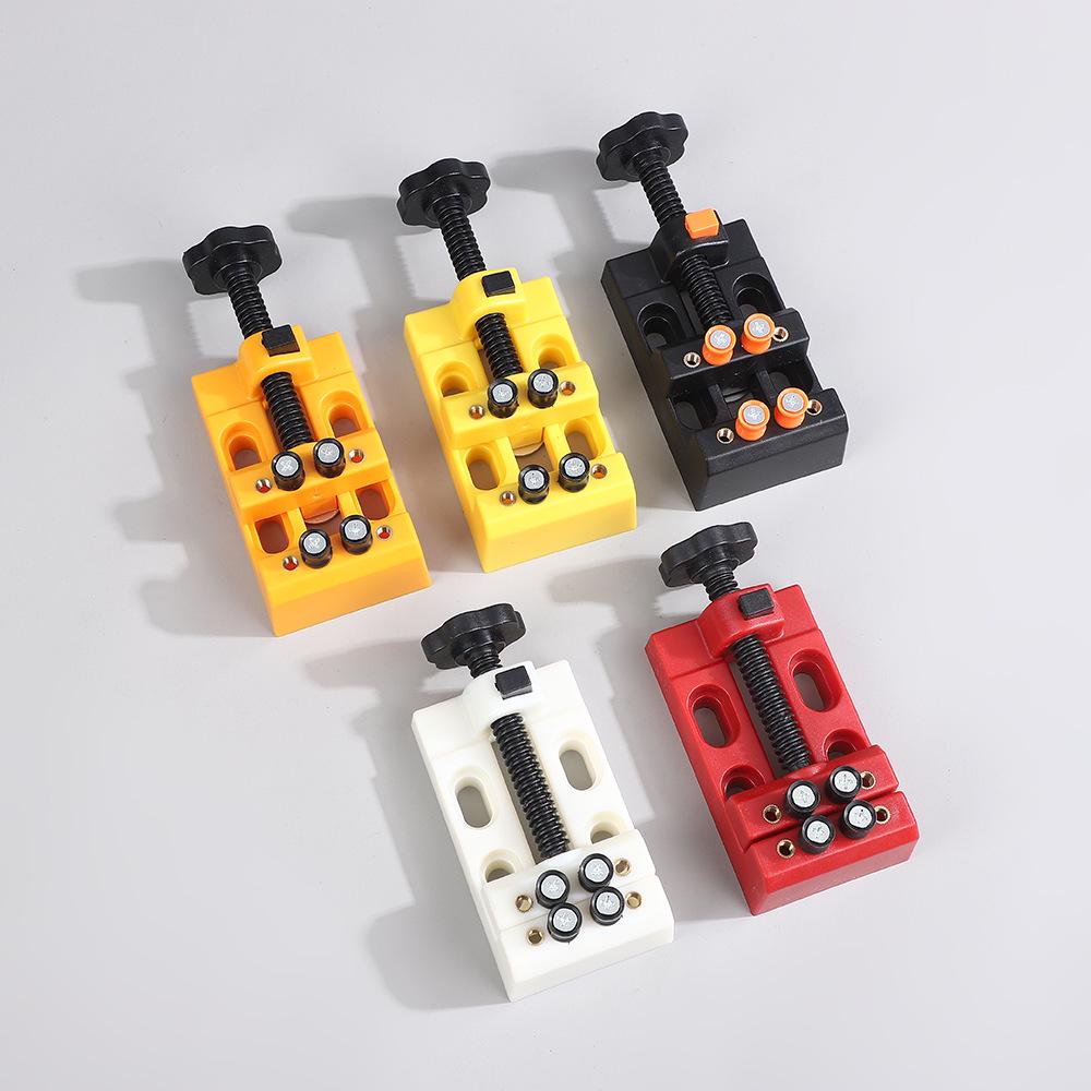 Compact Eight-Hole Table Vise for Carving and Clamping