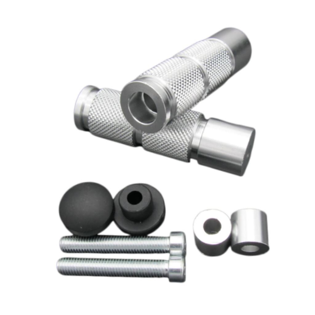 Generic Motorcycle Passenger Foot Pegs Replacement Sturdy Footpegs Universal