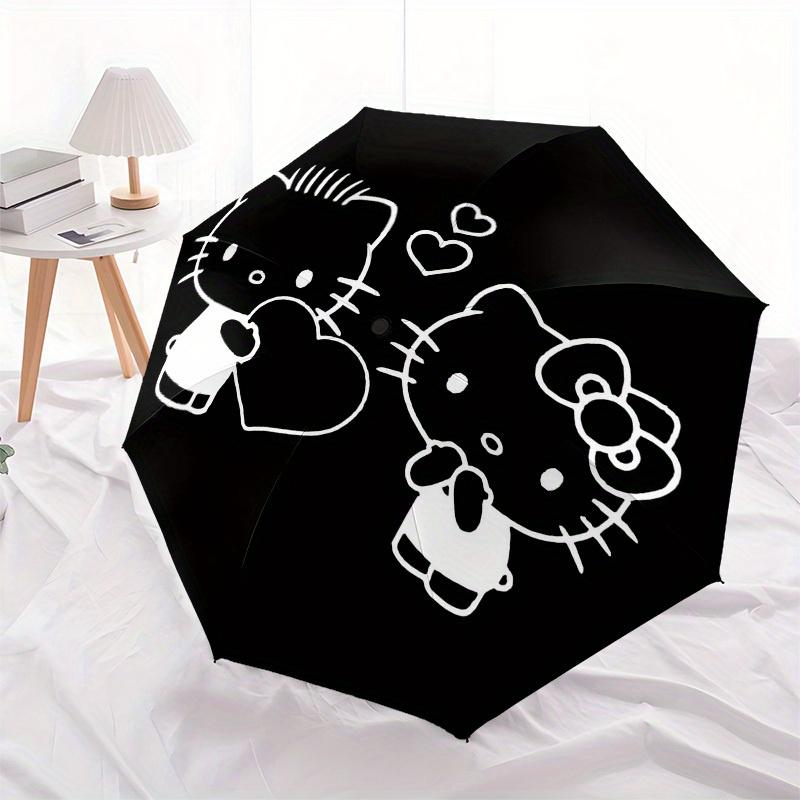 1pc Hello Kitty Love HeartUmbrella with Plastic Handle,Suitable for All Seasons Home Travel Outdoor UmbrellaSanlio164