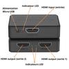 HDMI Splitter - PHONILLICO - 1 Input 2 Outputs - 4K UHD - 1080P 30Hz - Compatible Consoles and PC