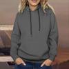 Women's Long Sleeve Oversized  Oversized Drop Shoulder Sleeves Women's Hooded Plush Sweatshirt