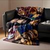 A Central Figure Surrounded by Shards of Powerful Titan Characters. for All Seasons Blanket Lunch Break Throw Gift