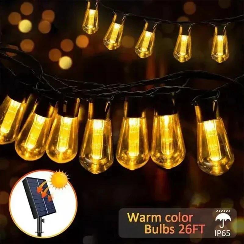 10/20 Bulbs LED Solar String Lights Fairy Waterproof Patio Lamp For Outdoor Party Decoration Holiday Garland Garden Lamps