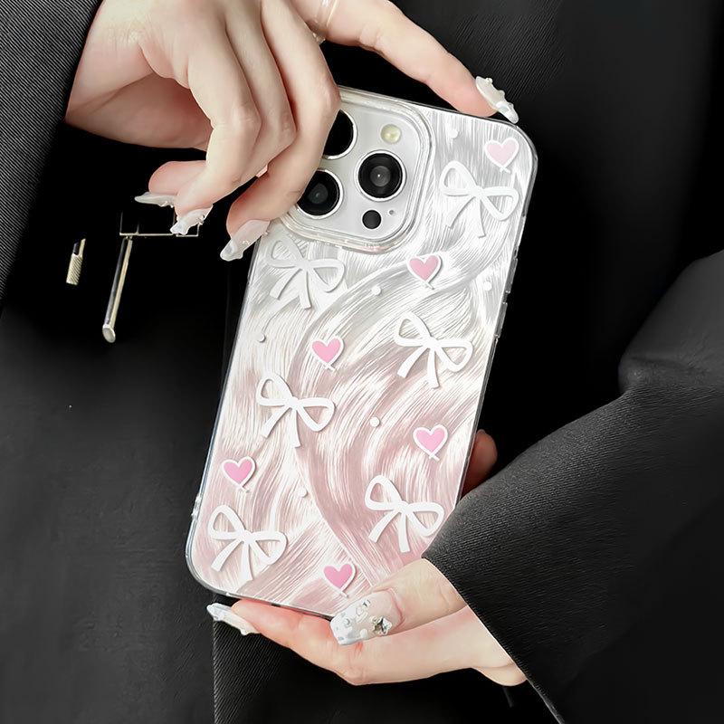 Zhitai Transparent Feather Yarn iPhone Case for 15Pro/16Pro Max