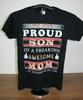 I'M THE PROUD SON OF A FREAKING AWESOME MOM... 100% Cotton T-shirt Mens Tees Top Small Black