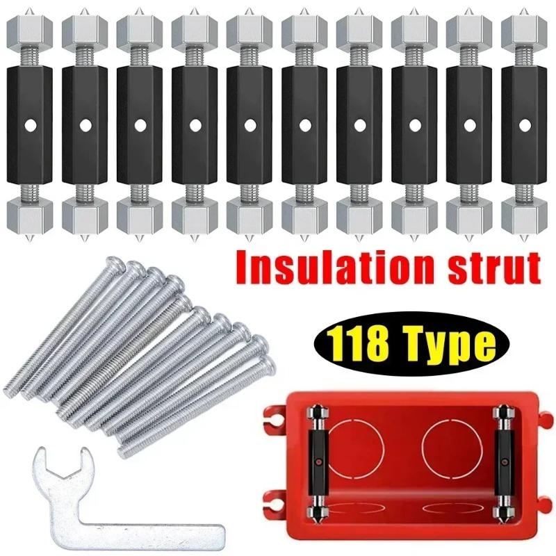 Wall Switch Socket Cassette Repair Kit Universal Insulate Socket Box Screw Support Rod Wrench 86/118 Type Electrical Accessories