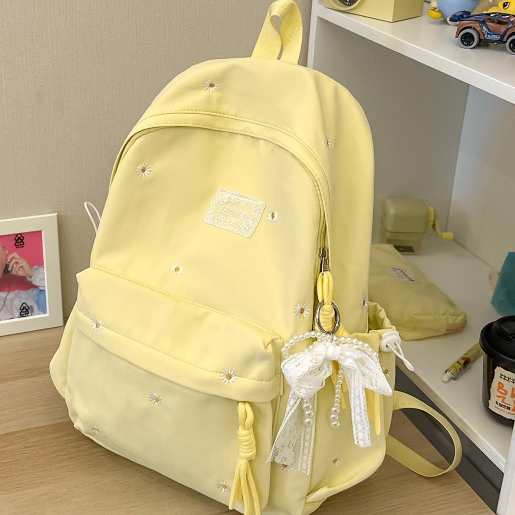 Schoolbag Solid color High value student schoolbag Simple ins Backpack Student versatile commuter backpack Sweet student schoolbag