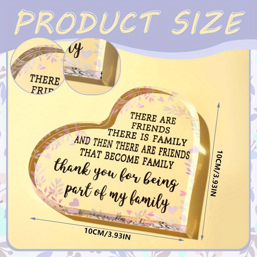 Friendship Gift for Women: Acrylic Heart Birthday Gift for Her