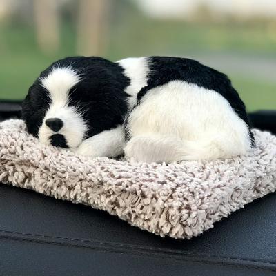 TASINO Border Collie Dog Plush Figurine, 16x18cm, Realistic, Cute, Lifelike Puppy, Car Air Freshener