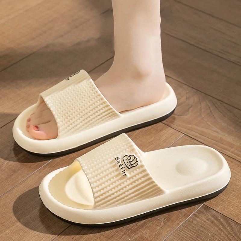 

Модные лаконичные тапочки для пар, летняя домашняя обувь унисекс, уютные шлепанцы, гибкие мягкие сандалии для спальни для мужчин и женщин, домашние шлепанцы