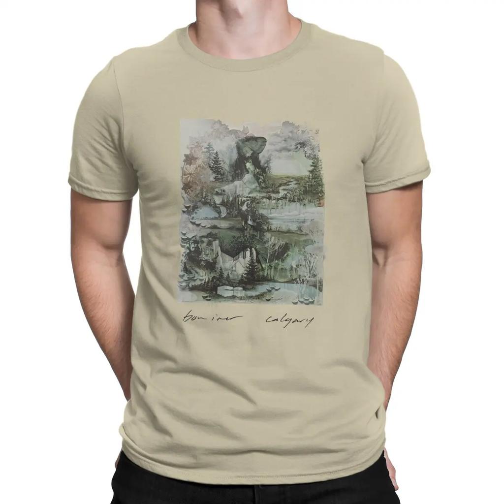 Music T-Shirt Men B-Bon Ivers Humor Cotton Tee Shirt Crew Neck Short Sleeve T Shirts Gift Idea Clothes