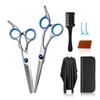 10 Piece Hair Cutting Scissors Set Professional Barber Thinning Shears Stainless Steel Comb Cape Brush Leather Case
