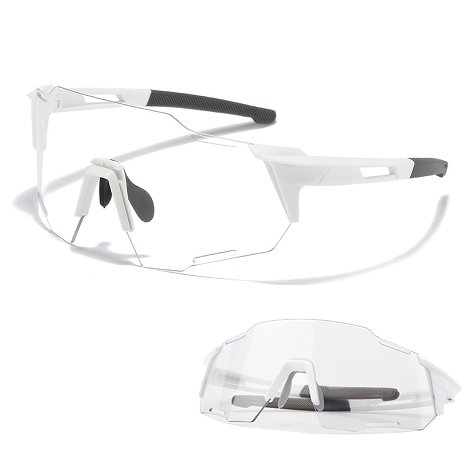 

Фотохромные фотохромные бейсбольные фотохромные спортивные очки для вождения, бега, езды на шоссейном велосипеде и ночного вождения, ударопрочные, для альпинизма белый