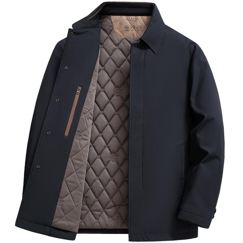 

Отцы среднего и пожилого возраста носят одежду на ватной подкладке, мужскую одежду на ватной подкладке, куртки, свободную одежду на подкладке для осени и зимы 190