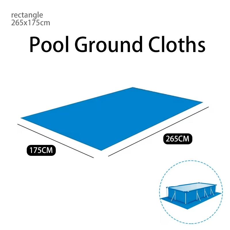Swimming Pool Cover Pool Ground Cloth Waterproof PE Foldable Inflatable for Above Ground Pool Family Pools Outdoor Paddling