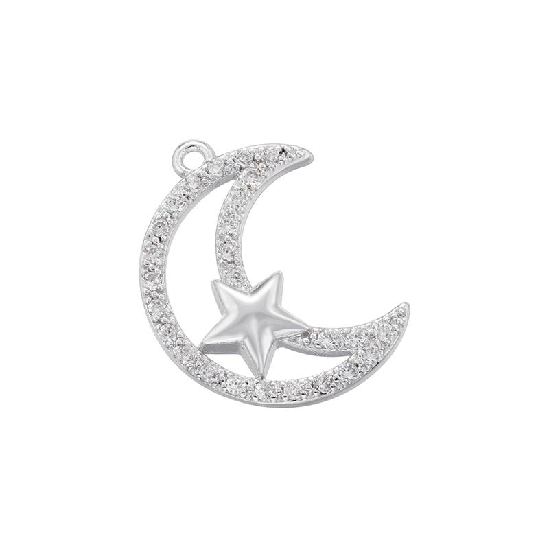 ZHUKOU 9 Styles Cubic Zirconia Charms for Jewelry Making Cute Bear Jewelry Pendants Heart DIY Charms Jewelry Accessories VD1431