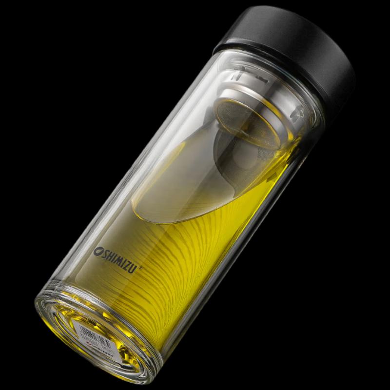 SHIMIZU Tea Infuser Double-Layer Glass Mug
