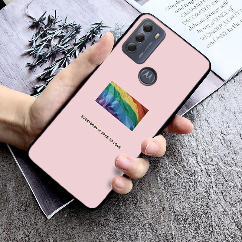 Schwule LGBT Regenbogen Handyhülle für Motorola Moto E7 Plus E32 E20 E40 Edge 20 Lite G22 G52 G20 G30 G100 G60 G50 G10 G Pure G Stylus