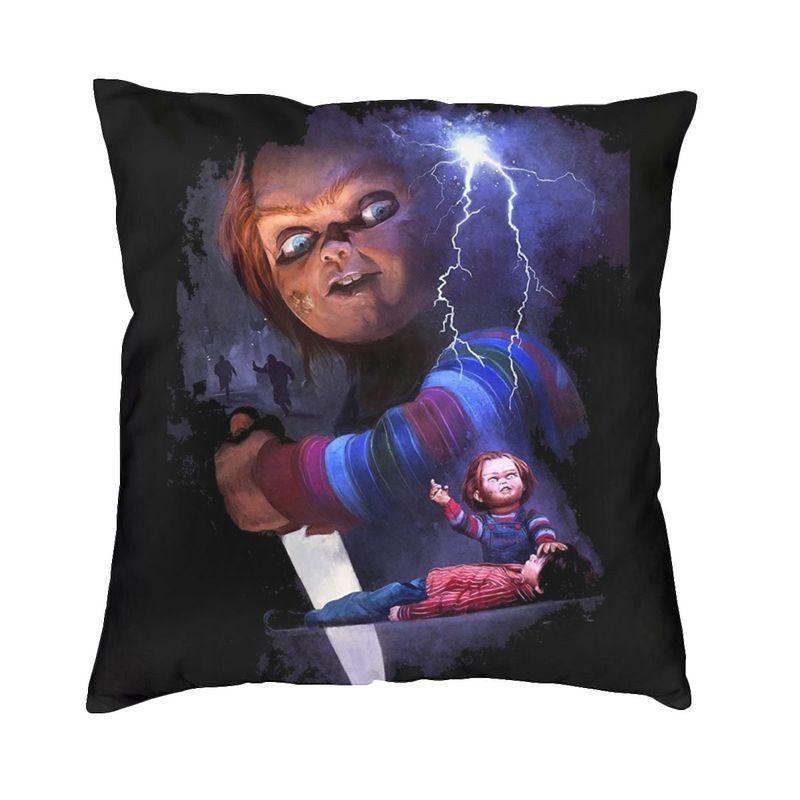Bride Of Chucky Cushion Cover xcm Polyester Killer Doll Chucky Throw Pillow Case for Sofa Car Pillowcase Bedroom Decoration 30cmx30cm