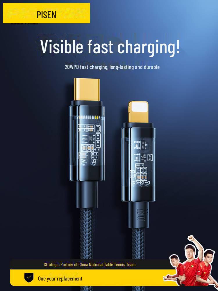 Cablu PISEN C la L PD20W Încărcare Rapidă Nailon Împletit pentru Apple