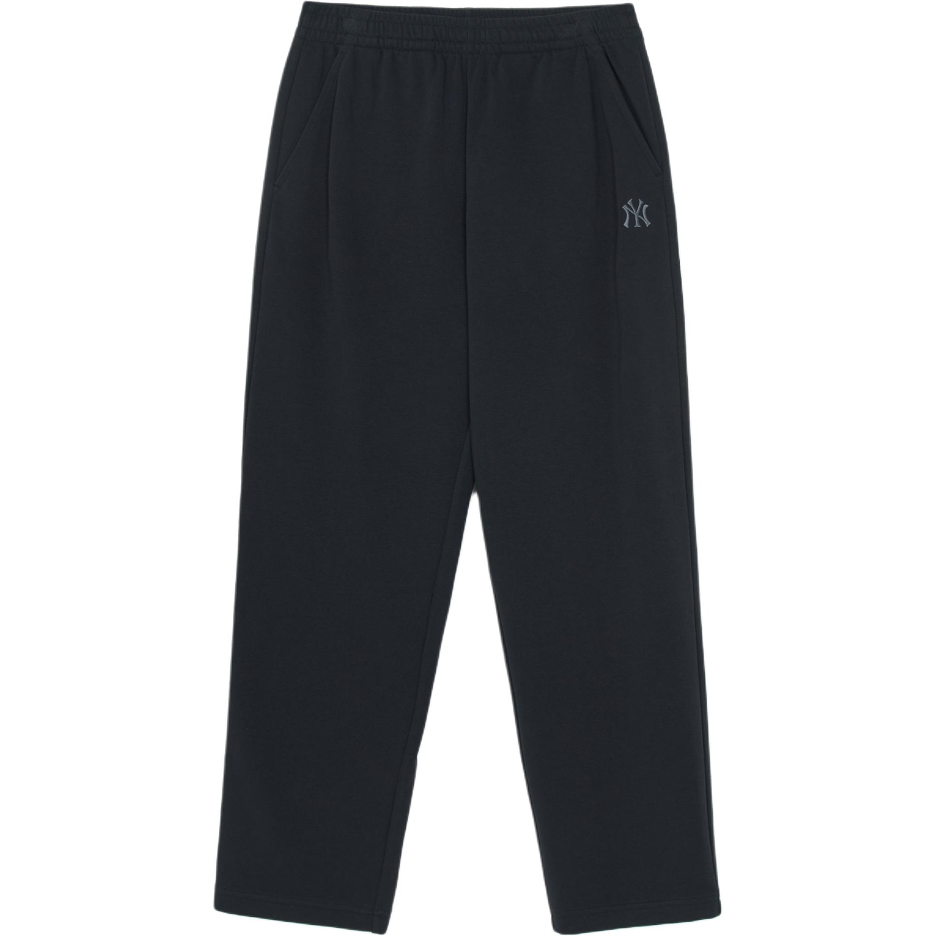 MLB Casual Pants Unisex Black Moderate Straight Fit Pants 3APTB0461-50BKS L