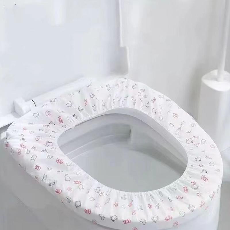 10 Stück biologisch abbaubare Einweg-Toilettensitzabdeckungen WC-Toilettenmatten Reise-Camping-Hotel-Badezimmer-Zubehör Toilettenpapier-Pads
