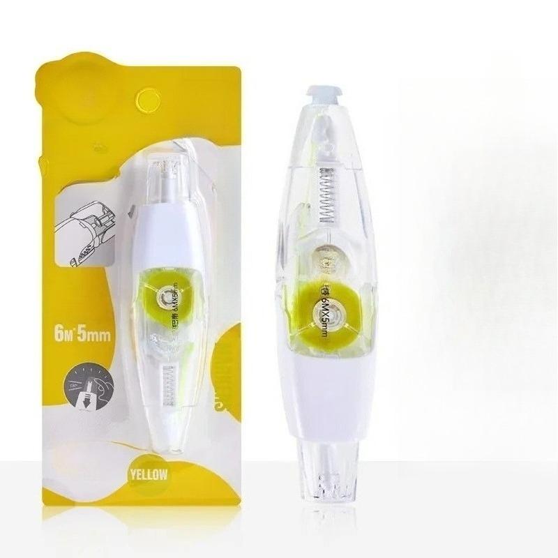 Marker Tape Highlighter for Student Study Press Type Fluorescent Stationery Marker Tape Clean Text Underliner for Study Office