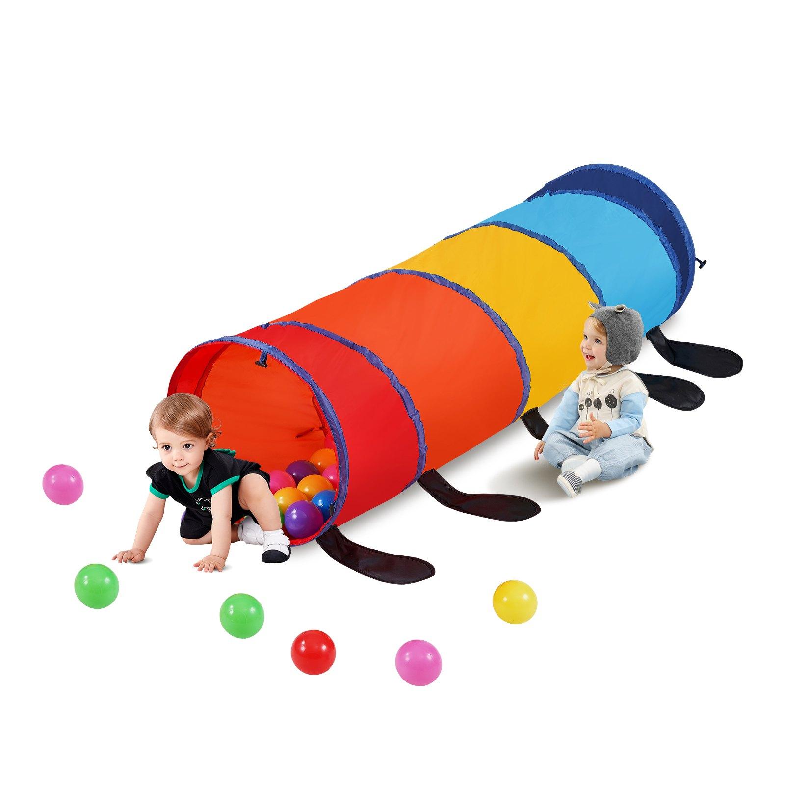 Play Tunnel Tent Toddlers 1540x1385x460mm Colorful Pop Up Caterpillar Crawl Tunnel Foldable Gift for Boys and Girls Indoor and Outdoor Crawling Tunnel