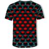 3d Honeycomb Hypnosis Tshirt Men Women Kids Colorful Print Short Sleeve Top Tee