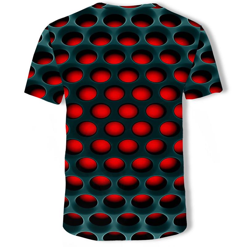 3d Honeycomb Hypnosis Tshirt Men Women Kids Colorful Print Short Sleeve Top Tee