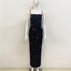 New Bandage Dress Sexy Handmade Beaded Slim Temperament Suspender Skirt Slim Temperament Long Dress