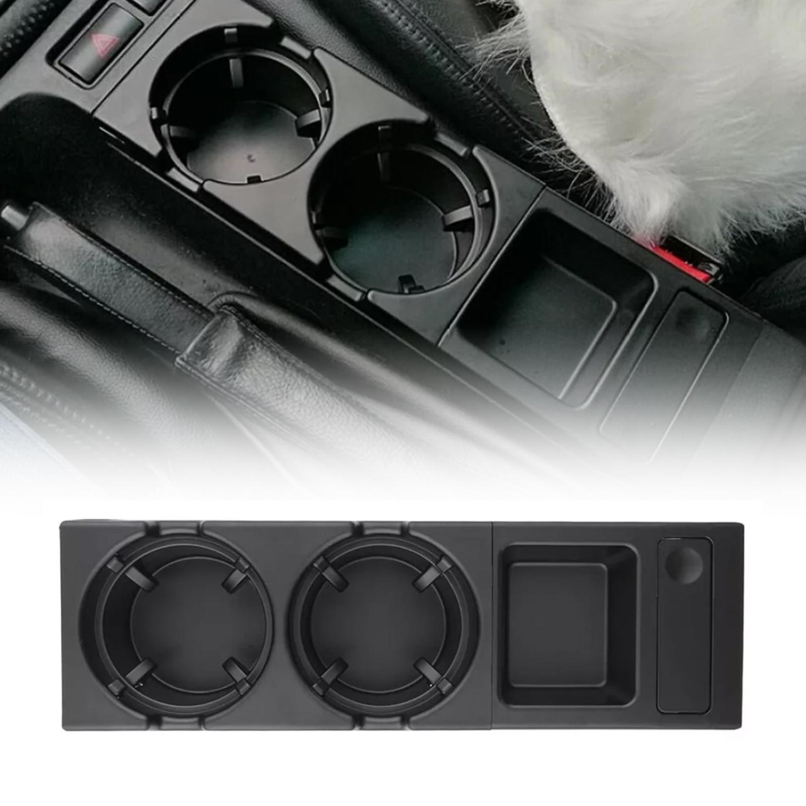 

Black Front Center Console Cup Holder Coin Holder 51168217953 For BMW E46