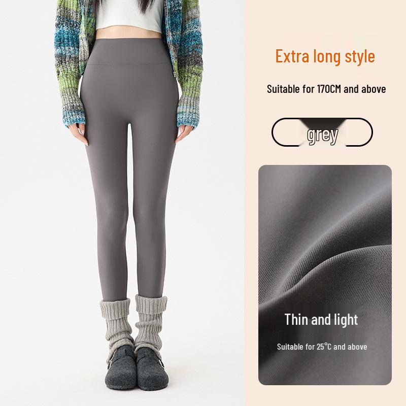 Calças de Yoga Femininas Quentes Estendidas Tubarão - Outono/Inverno Plus Veludo Espessado Base de Algodão Novo Estilo 2025