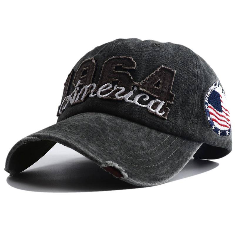 Snapback Adjustable Style Street Urban Hop Hip Stitching Embroidery Embroidered 1964 With Washed Vintage Cap Baseball Cotton School Old Women Men
