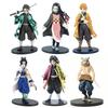 Demon Slayer Kimetsu No Yaiba Action Figure Set - Kamado Tanjirou with Sword Agatsuma Zenitsu And Nezuko as Warrior PVC Model To