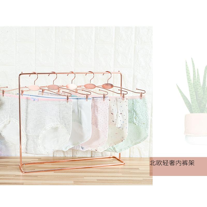 Fashion Underwear Display Rack Clothing Store Window Metal Hangers Underpants Lady's Bra Show Cloakroom Small Organizer Shelf