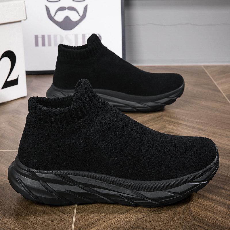 Autumn and winter new shoes large size platform socks shoes travel velvet warm casual sports shoes cotton shoes