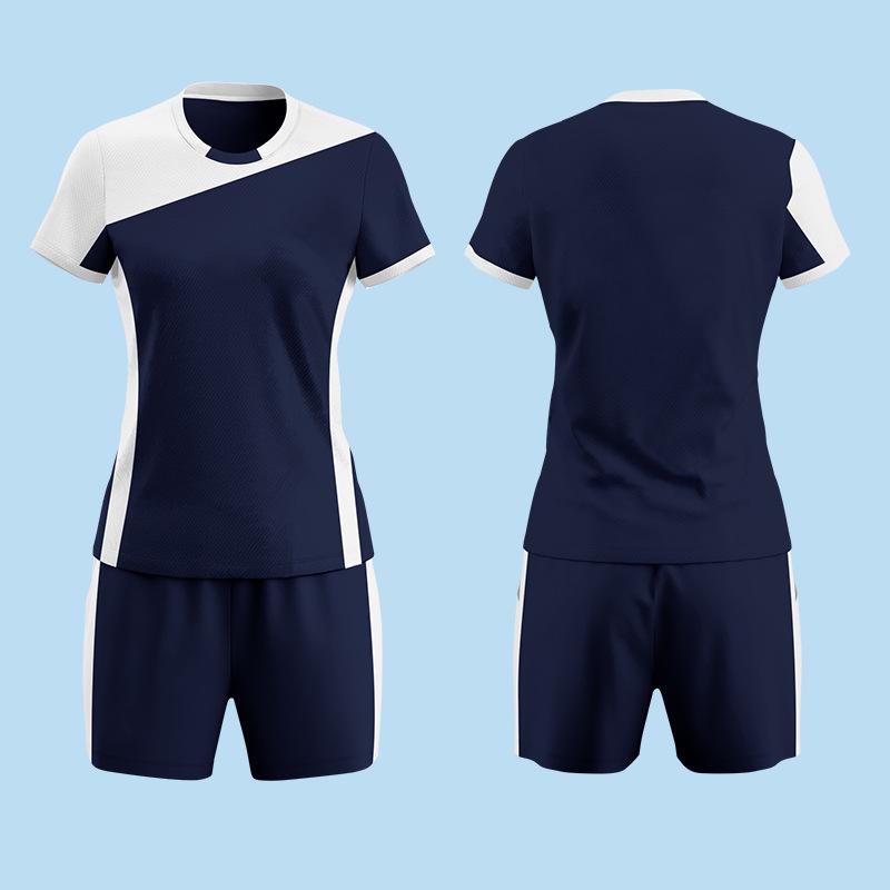 Women's & Men's Volleyball Team Uniform Set - Short-Sleeved, Professional Training Suit with Printed Numbers