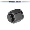ACROPIX Female Flare Cap Port Plug Block Off Fitting Nut Adapter Universal Black 4pcs AN10