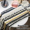 Beads Decoration Ribbon Edge Gold White Edge Trim Applique Trim Fabric Trim  Craft Projects