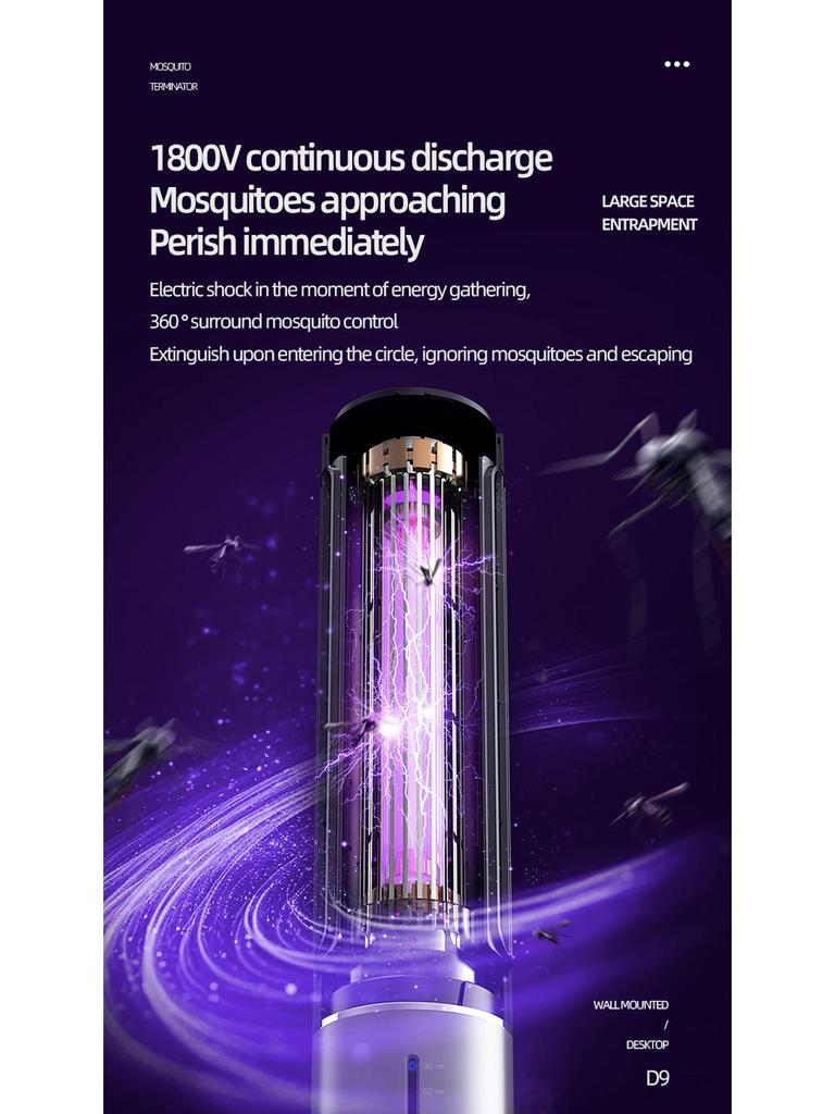 Portable Outdoor Multifunctional Electric Mosquito Killer Lamp with Electric Shock