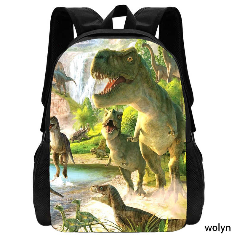 Newly Dinosaur School Backpack,Children School Bags for Boys ,Light Weight Cartoon Animal Prints Child Backpack Satchel Durable