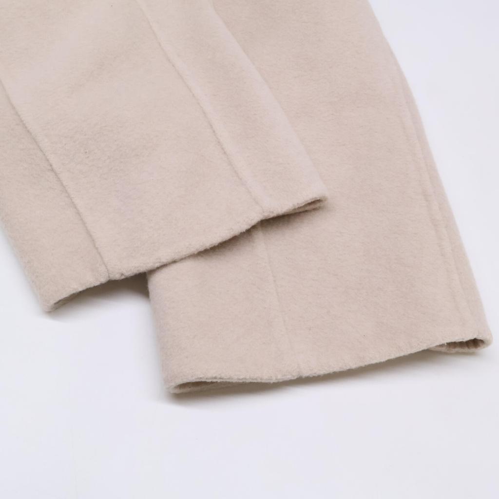 BALLSEY Light Beige Premium Wool River Hooded Short Coat Coat 34 Light beigeUsed