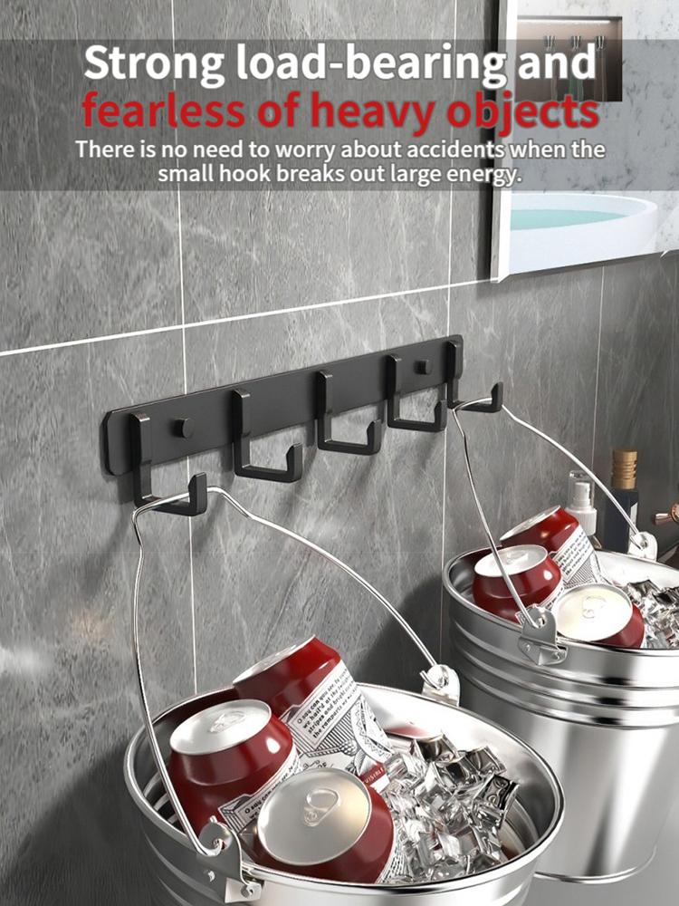 Ingen boring Dør Bak Krok Oppbevaring Vegghengt Kleshenger Kleskroker Henger Soverom Organizer Oppbevaring Kjøkkenkrok