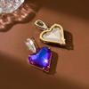 OZON Light Luxury Geometric Heart Crystal Earrings for Women